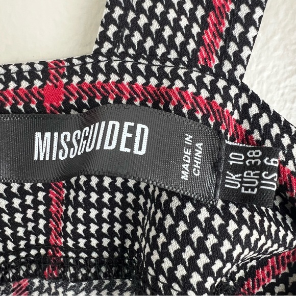 Missguided Black White Houndstooth Plaid Playsuit Romper - Picture 5 of 6